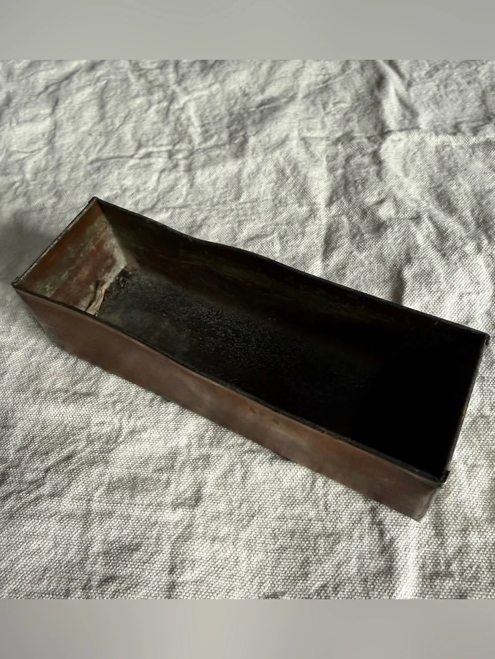 Vintage Copper Rectangular Succulent Planter